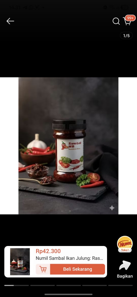 Numil Sambal Ikan julung ; Rasa otentik dan bikin Nagih